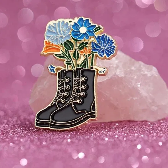 Doc Boots Flowers Pot Enamel Pin