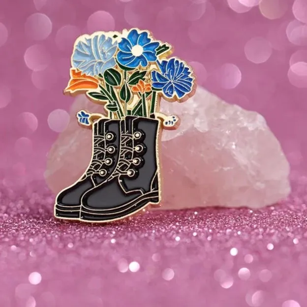 Doc Boots Flowers Pot Enamel Pin