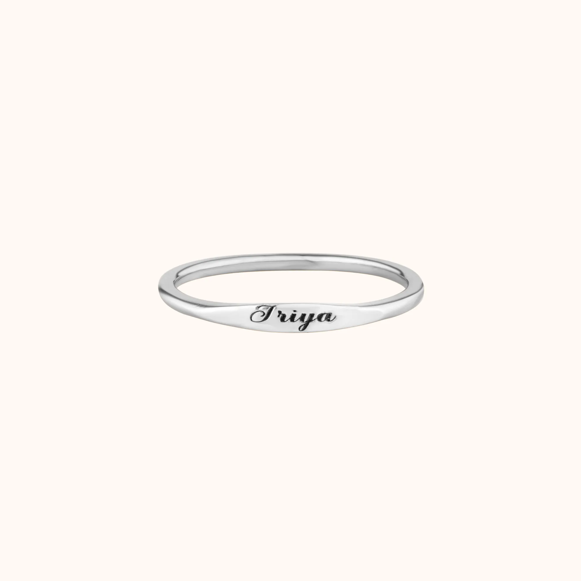 Elegant Name Engraving Ring