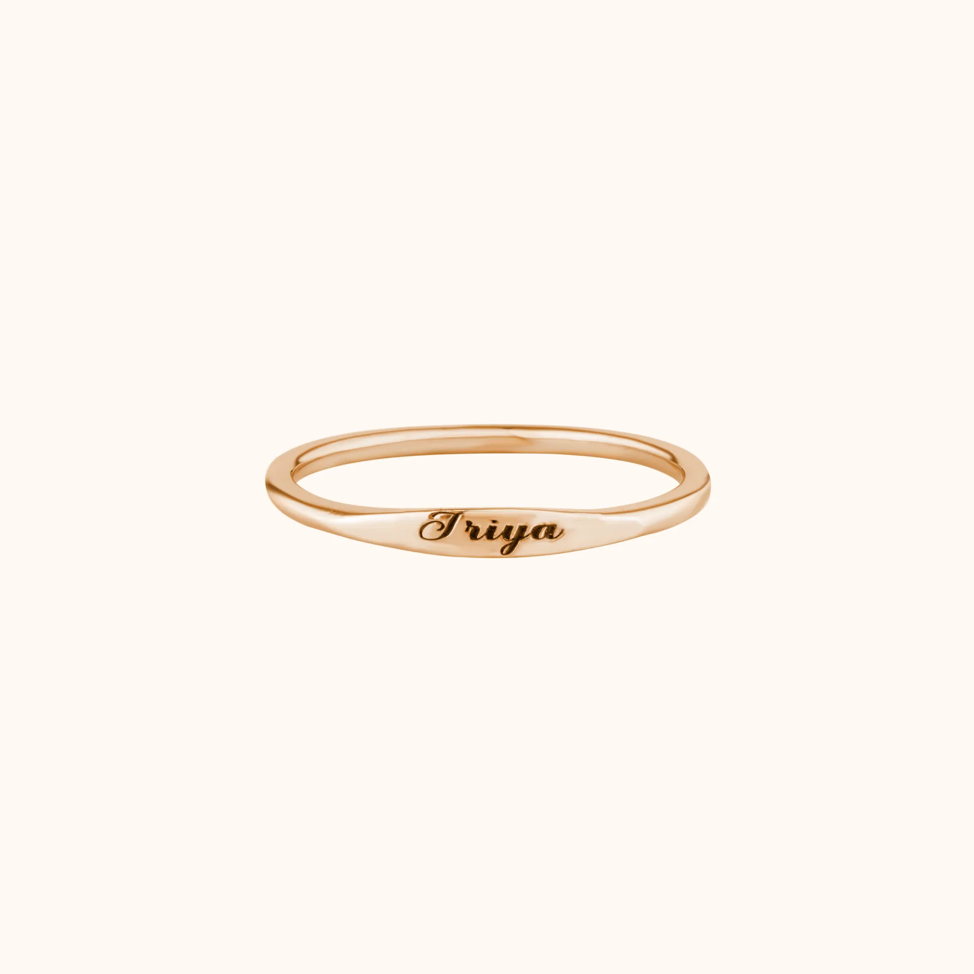 Elegant Name Engraving Ring