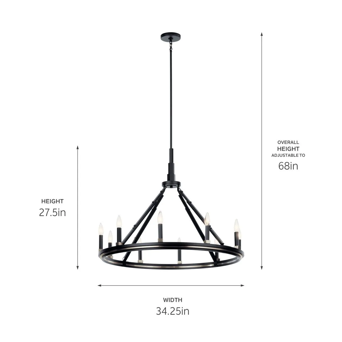 Emmala 27.50" 10-Light Chandelier