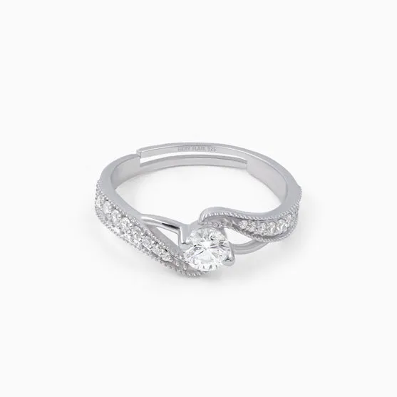 Entwined Cluster Silver Ring