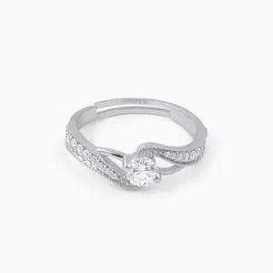 Entwined Cluster Silver Ring