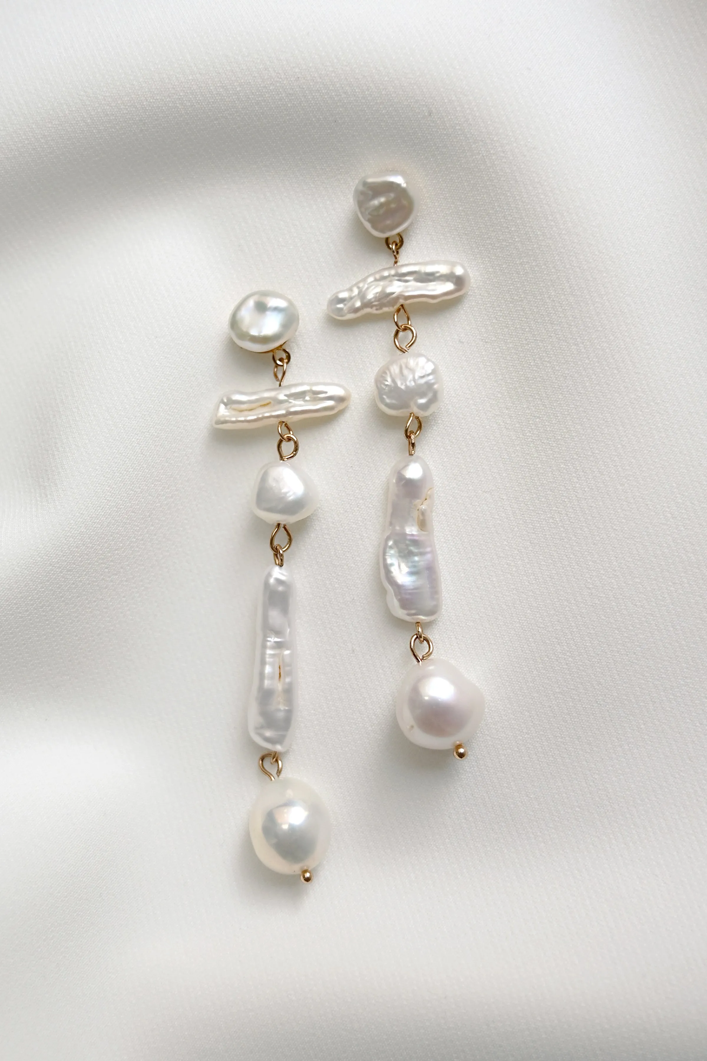 Esme Pearl Statement Earring - Ivory