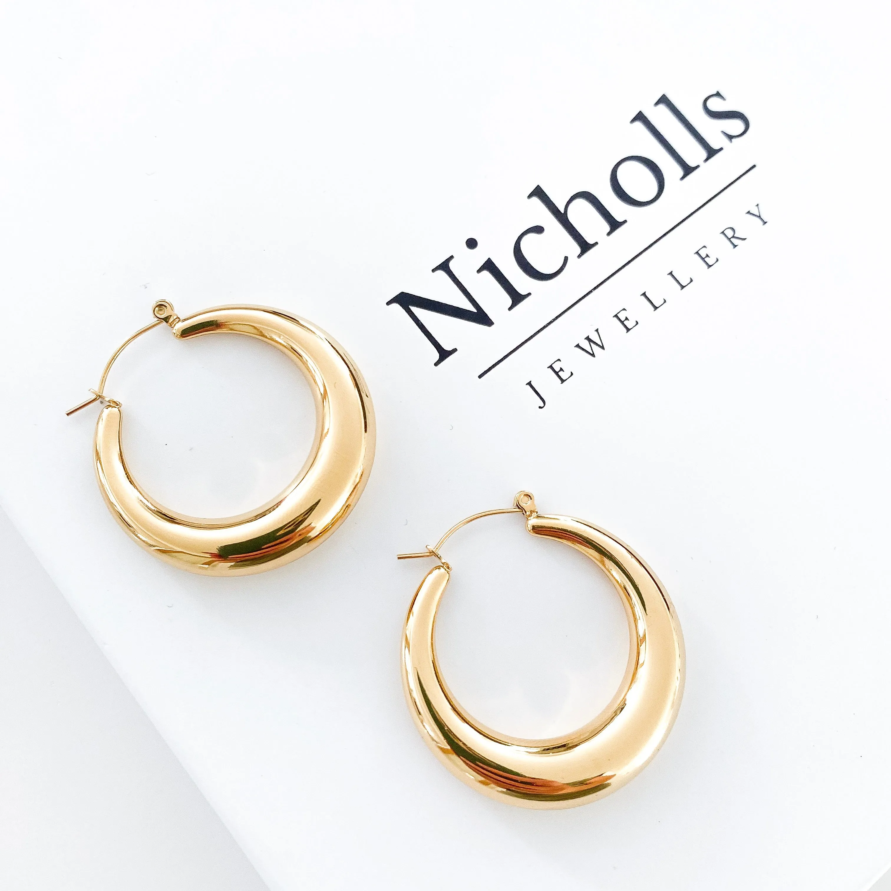 Everyday Chunky Gold Hoops