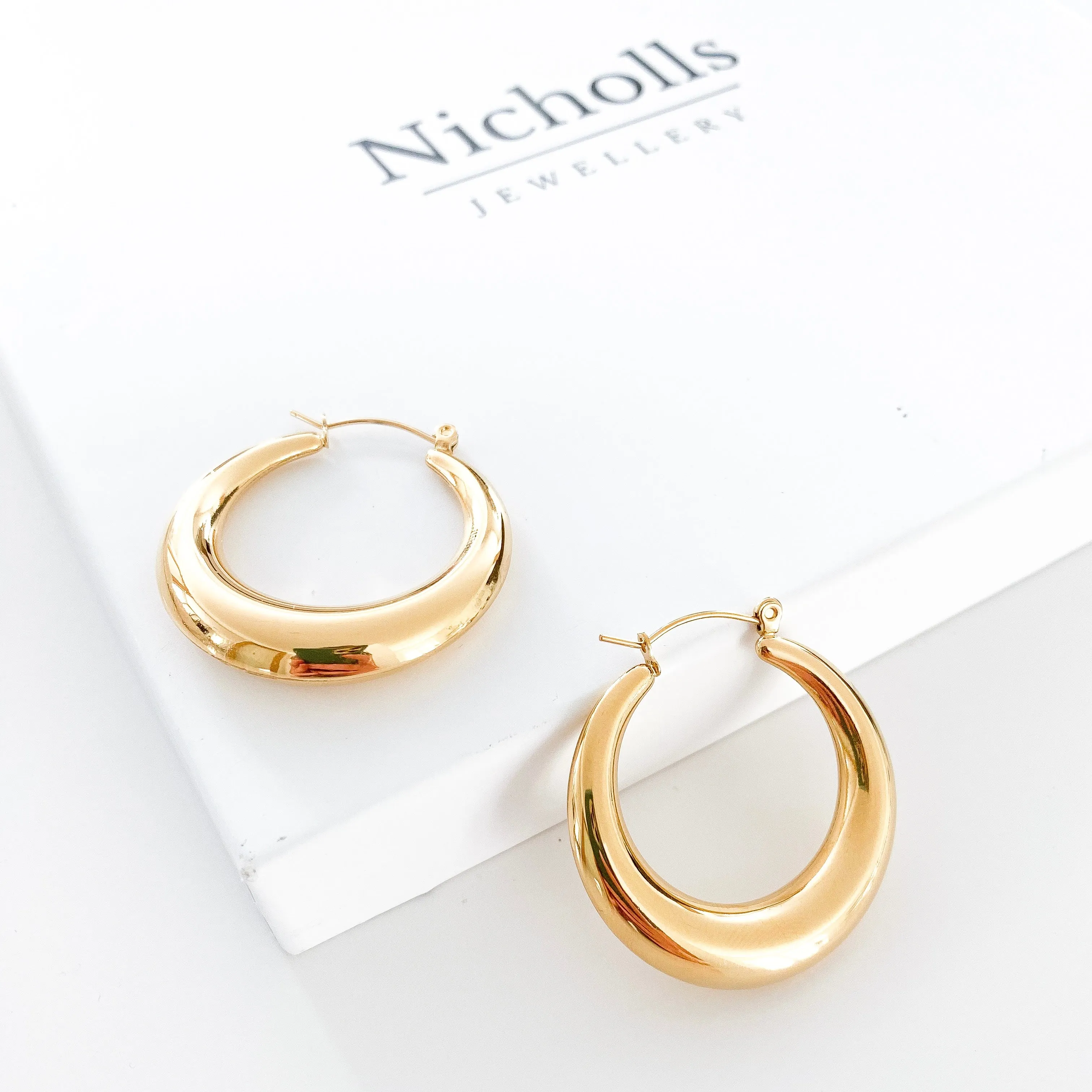 Everyday Chunky Gold Hoops