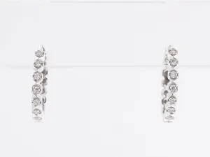 Everyday Diamond Hoop Earrings in 14k White Gold