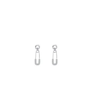 Everyday Genie Sterling Silver Zirconium Clip Earrings