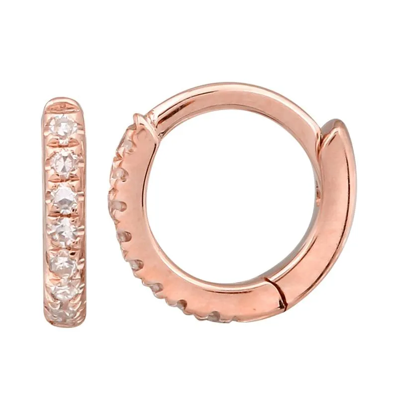 Everyday Half Sided Diamond Huggies