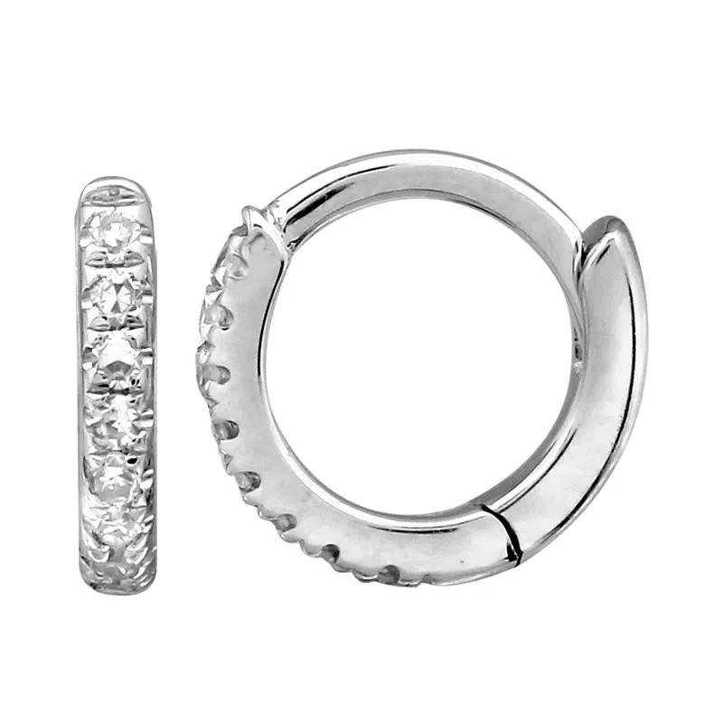 Everyday Half Sided Diamond Huggies