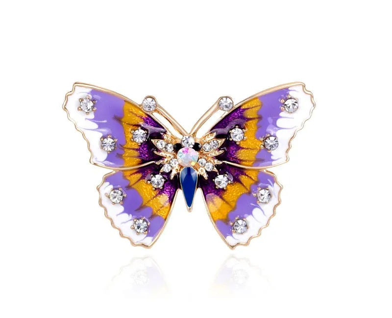 Fashion Women Girls Creative Butterfly Rhinestone Brooches