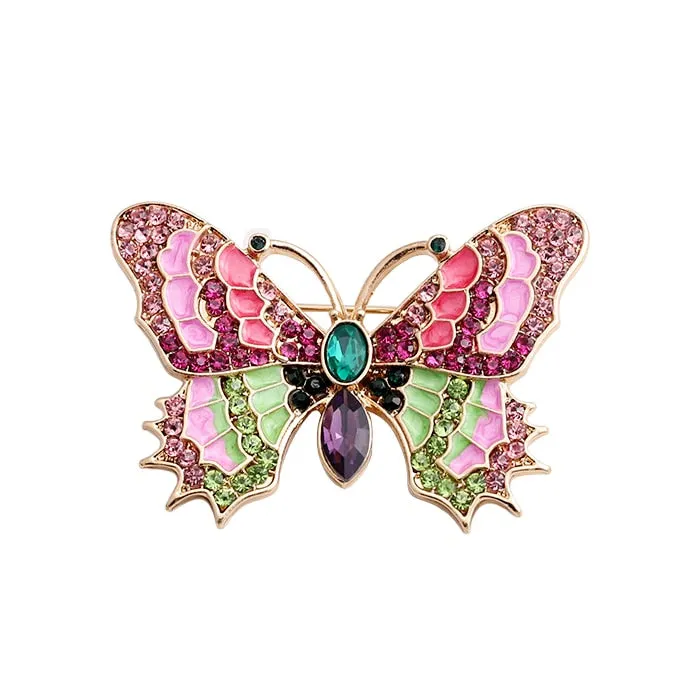 Fashion Women Girls Creative Butterfly Rhinestone Brooches