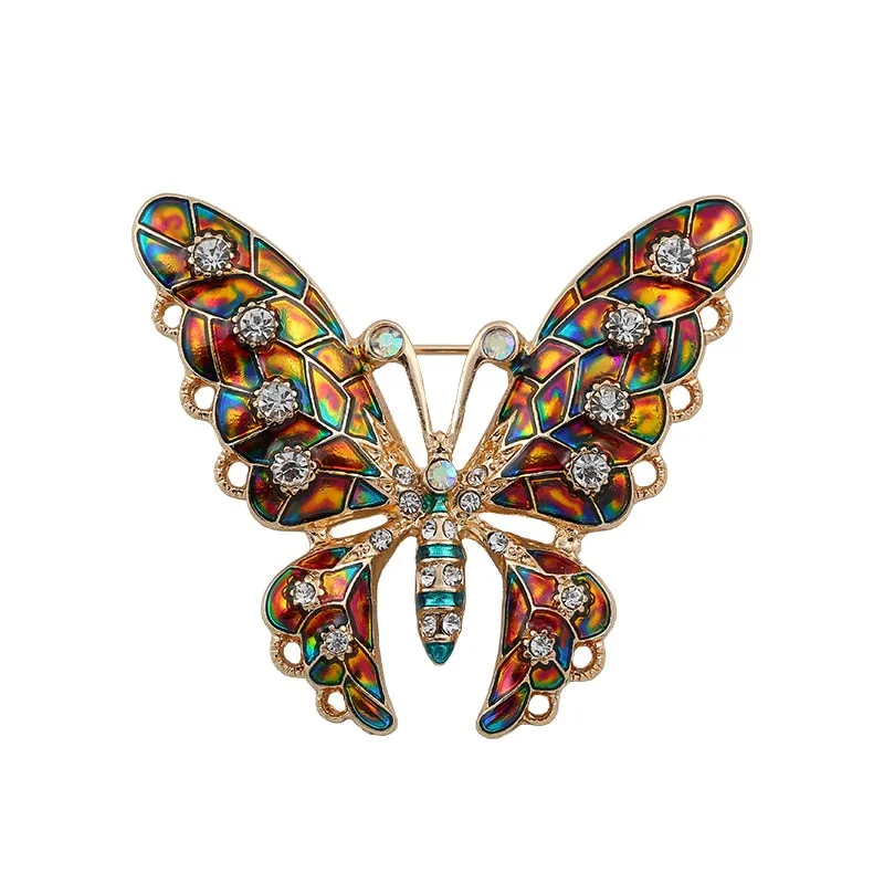 Fashion Women Girls Creative Butterfly Rhinestone Brooches