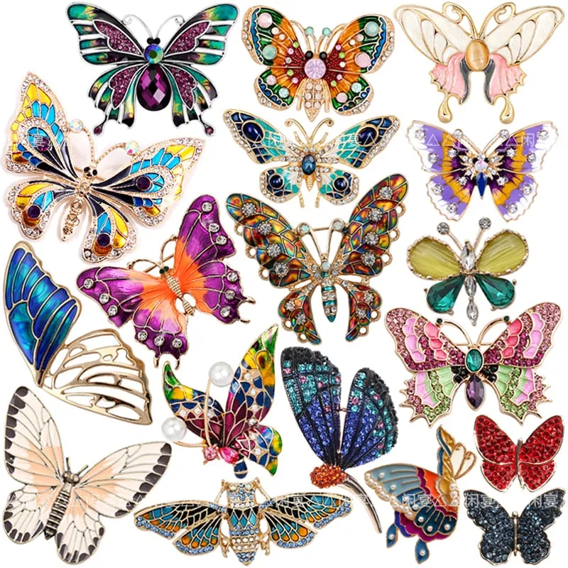 Fashion Women Girls Creative Butterfly Rhinestone Brooches