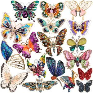 Fashion Women Girls Creative Butterfly Rhinestone Brooches