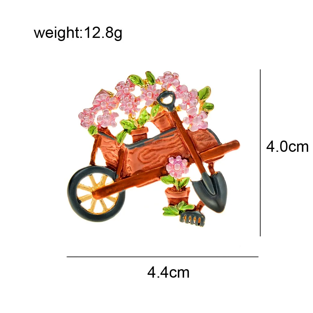 Float Brooch Enamel Fashion Flower Pin Cute Creative Accessories