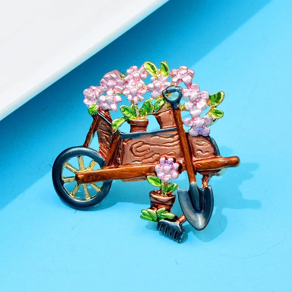 Float Brooch Enamel Fashion Flower Pin Cute Creative Accessories