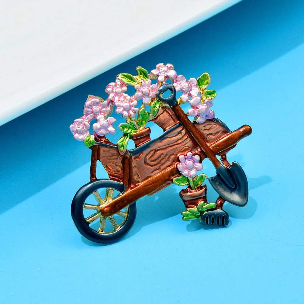 Float Brooch Enamel Fashion Flower Pin Cute Creative Accessories
