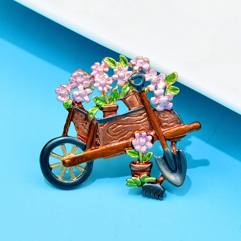 Float Brooch Enamel Fashion Flower Pin Cute Creative Accessories