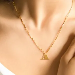 Fortune & Frame Gold Initial Necklace
