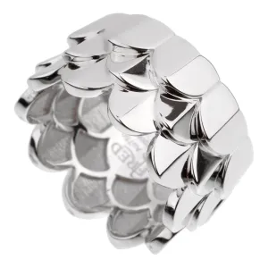 Fred of Paris Triple Arc 18k White Gold Band Ring Sz 5 3/4