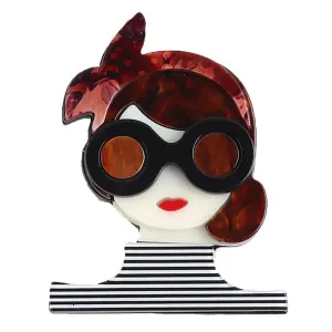 Frenchie Acrylic Brooch