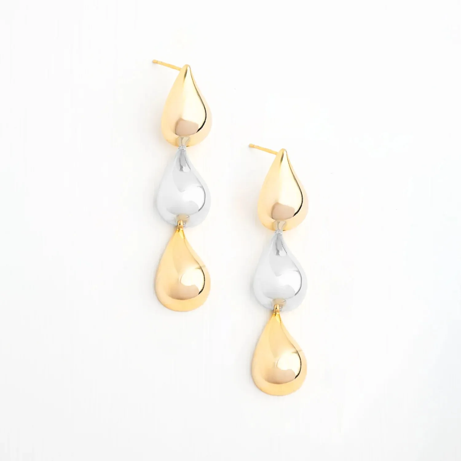 Fresh Beginnings Mixed Metal Tear Drop Earrings by Starfish Project