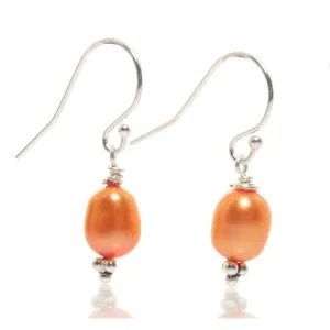 Fresh Water Pearl Earrings With Sterling Silver Ear Wire