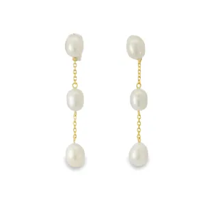 Fresh Water Pearl Tier Drop Earrings