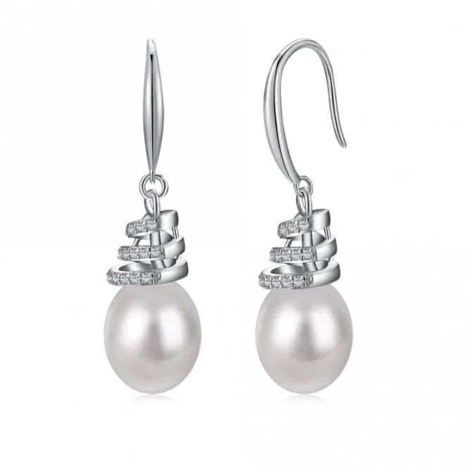 Fresh Water Pearl Twirl Dropper Earrings ERLE026