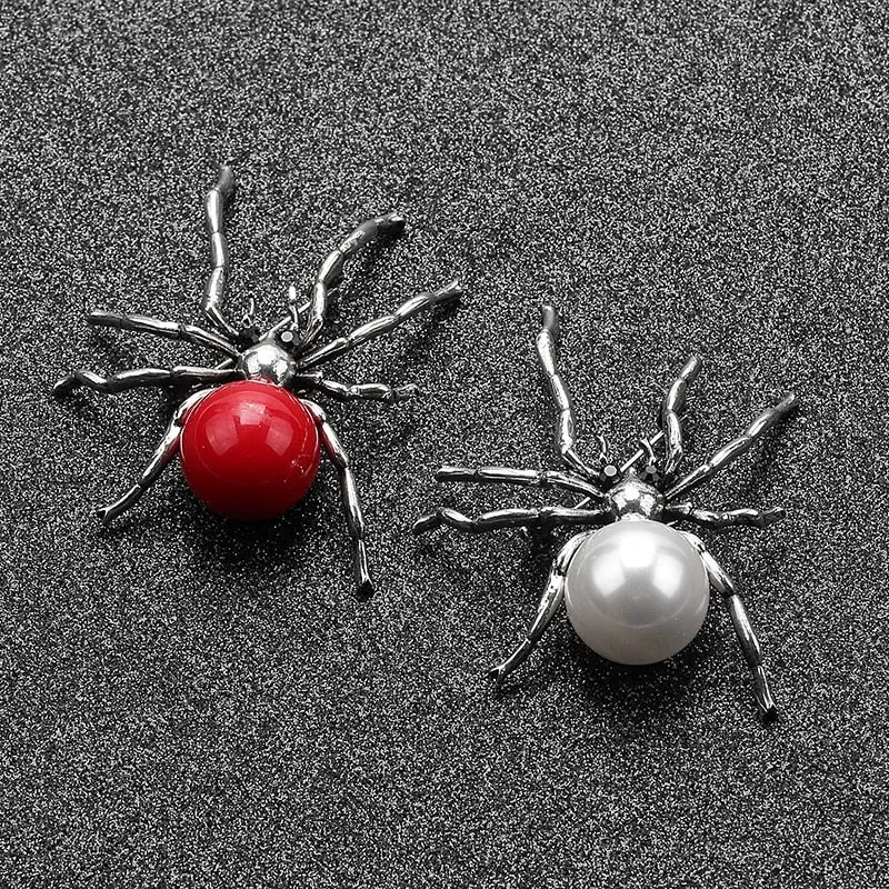 Fun creative metal spider brooch coat clothing pin insect brooches gift