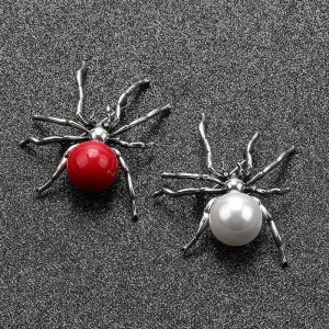 Fun creative metal spider brooch coat clothing pin insect brooches gift