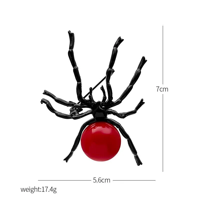 Fun creative metal spider brooch coat clothing pin insect brooches gift