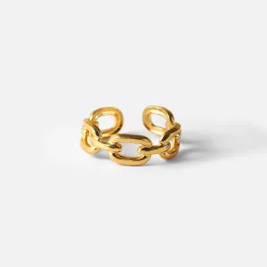 Gold Chain Link Open Rings