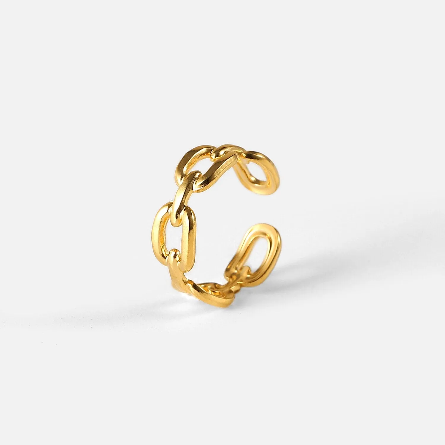 Gold Chain Link Open Rings