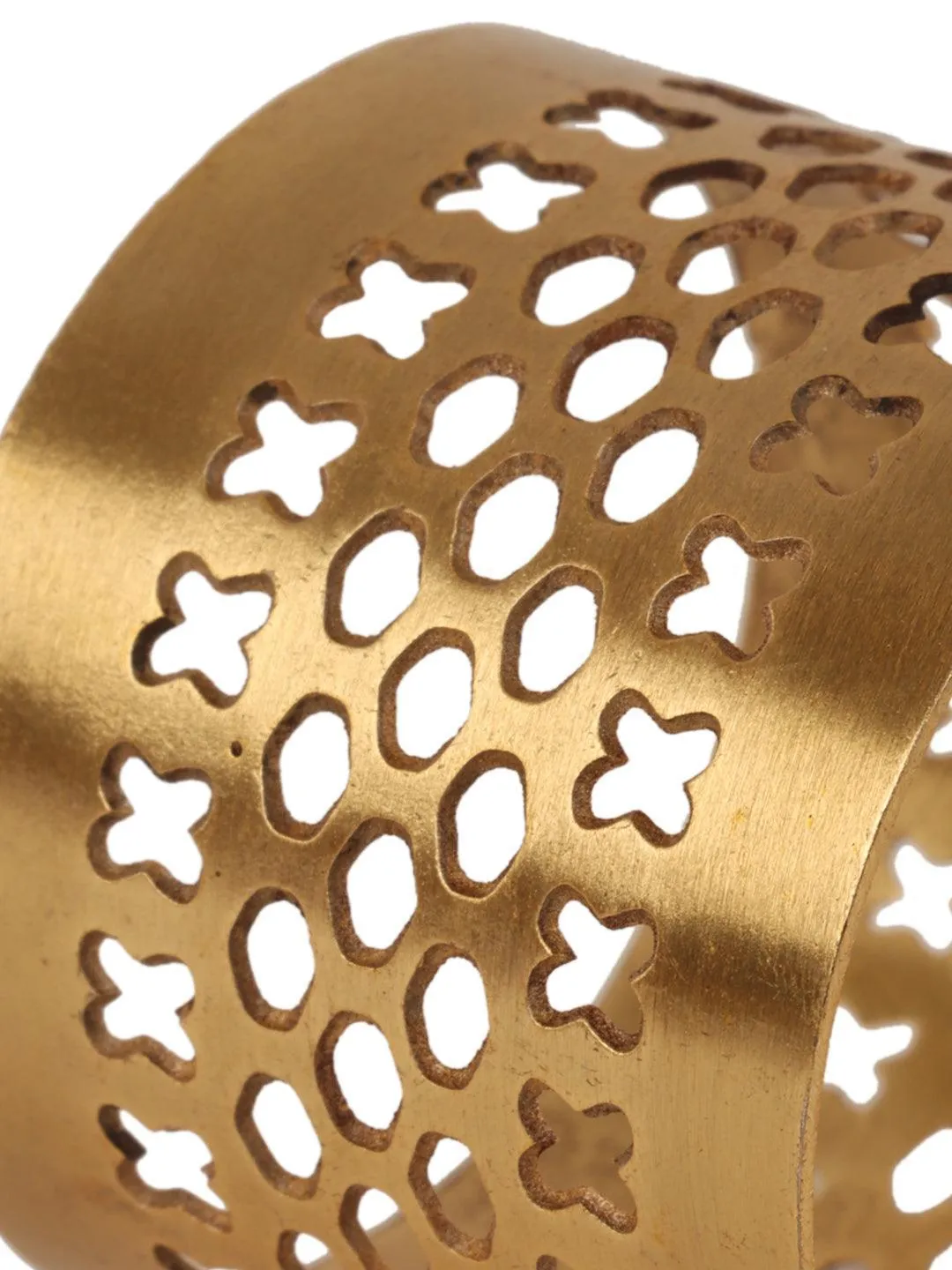Gold Etching Napkin Ring Set Of 6 | Modern Tissue Paper Holder