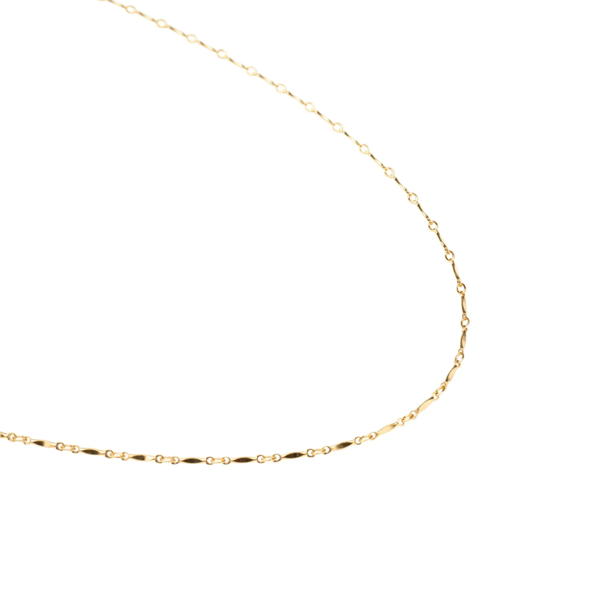 Gold Filled Dapped Bar Necklace