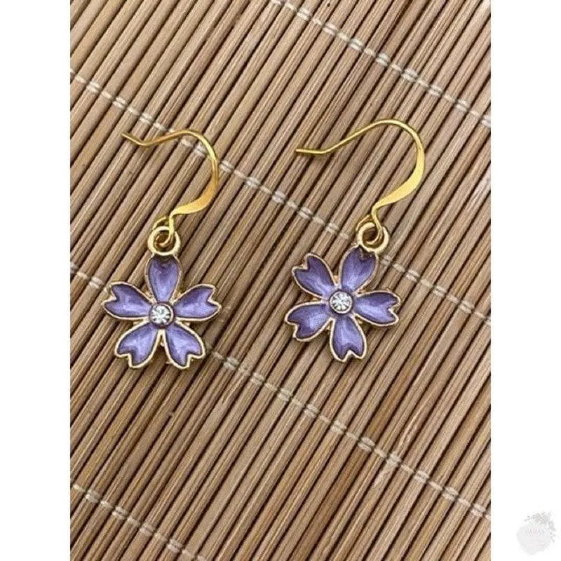 Golden Flower Earrings for Daily Outfits
