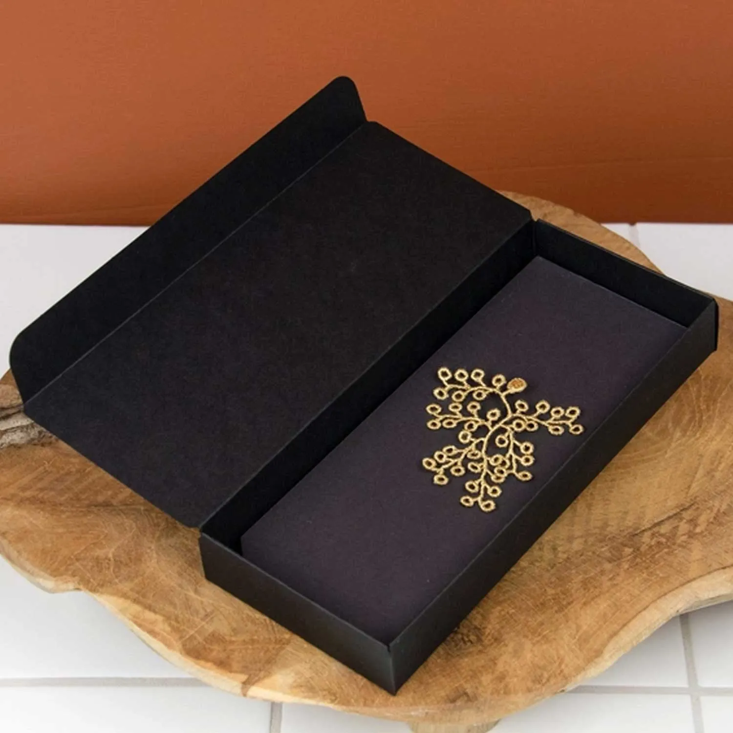 Golden Spikemoss Embroidered Brooch