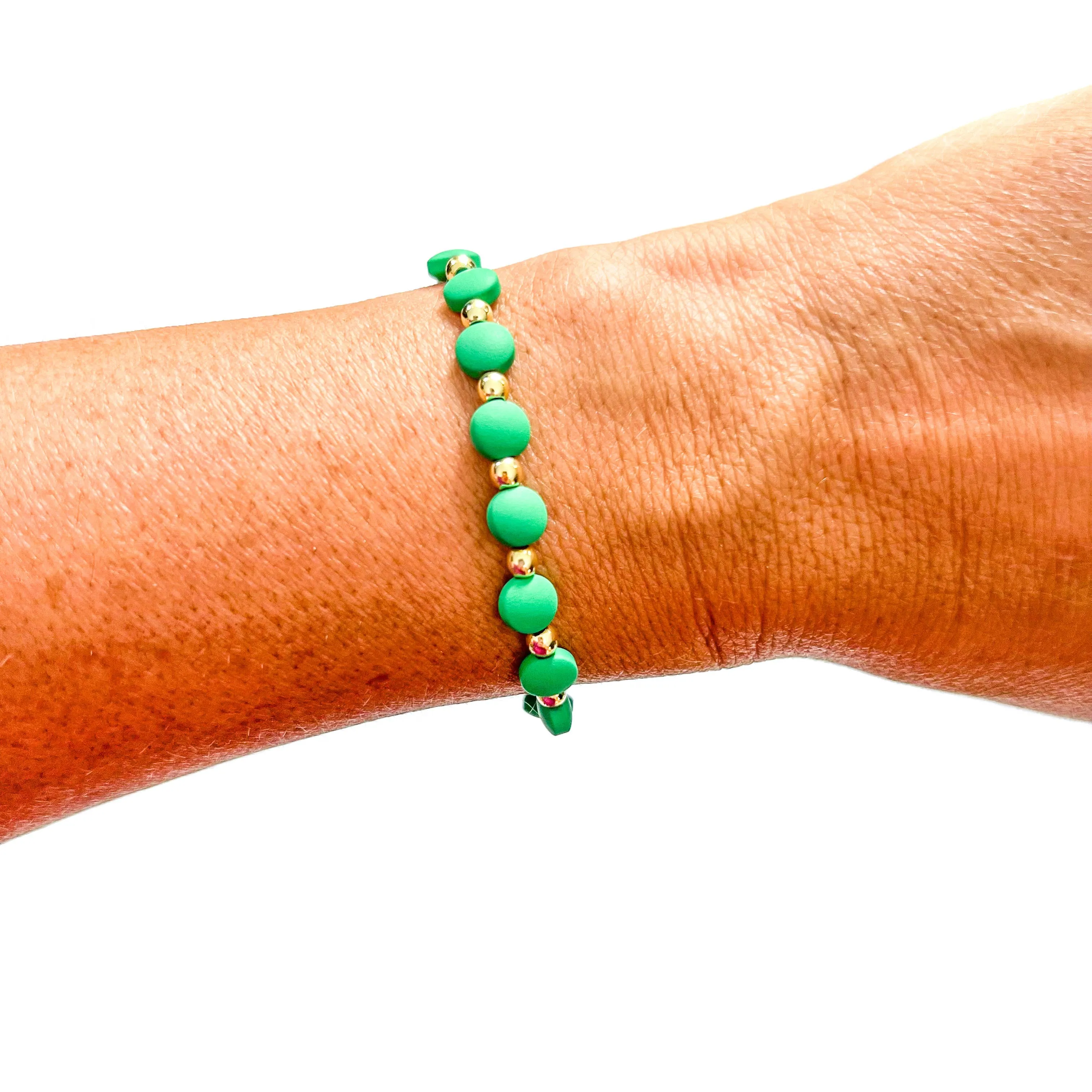 Green Mix Bead Bracelets