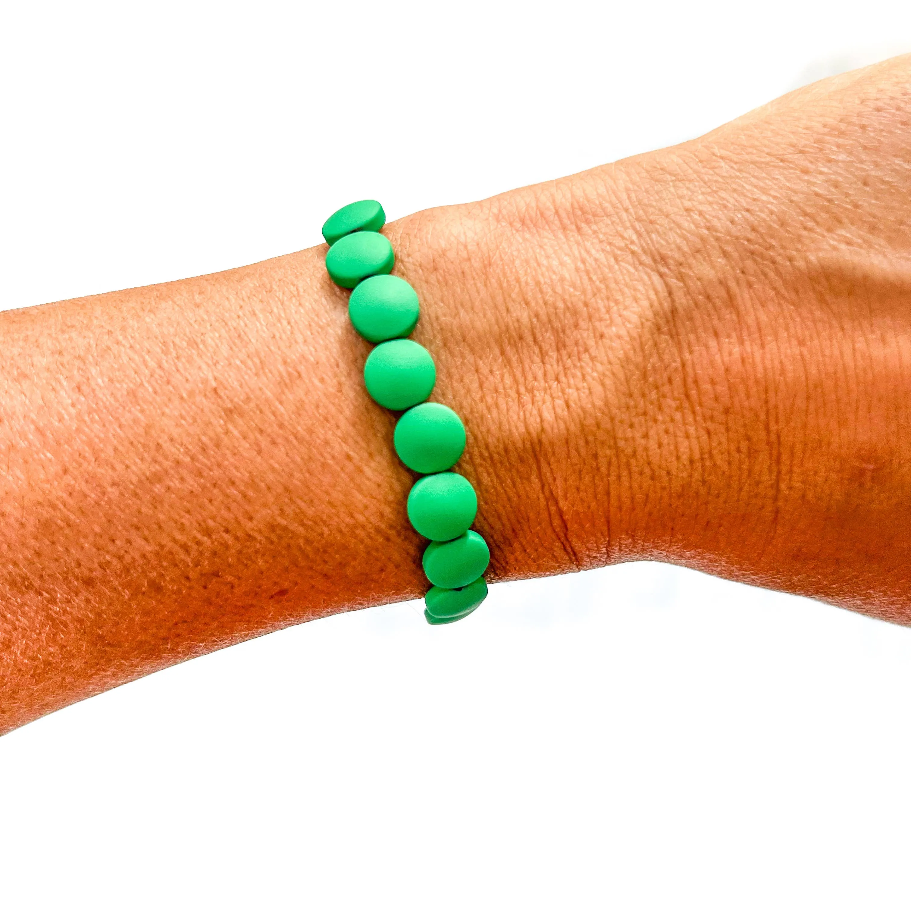 Green Mix Bead Bracelets