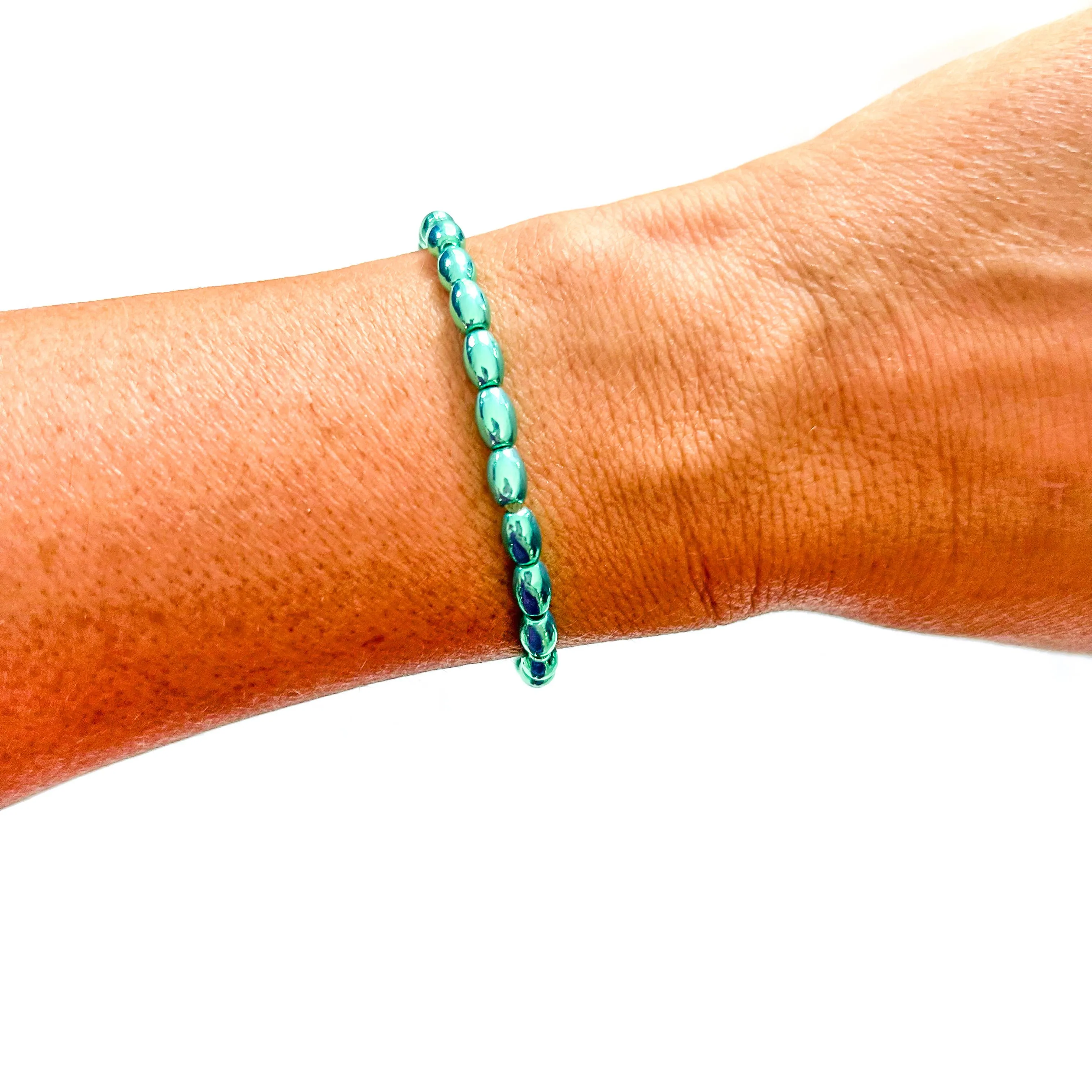 Green Mix Bead Bracelets