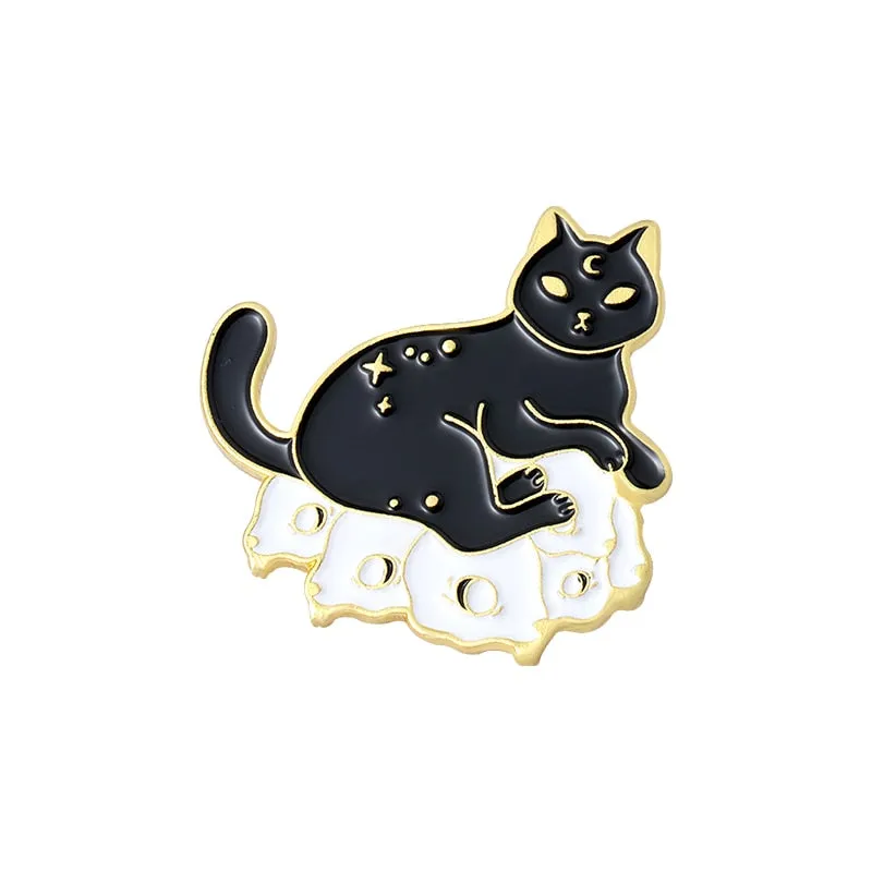 Halloween Cats Enamel Pins