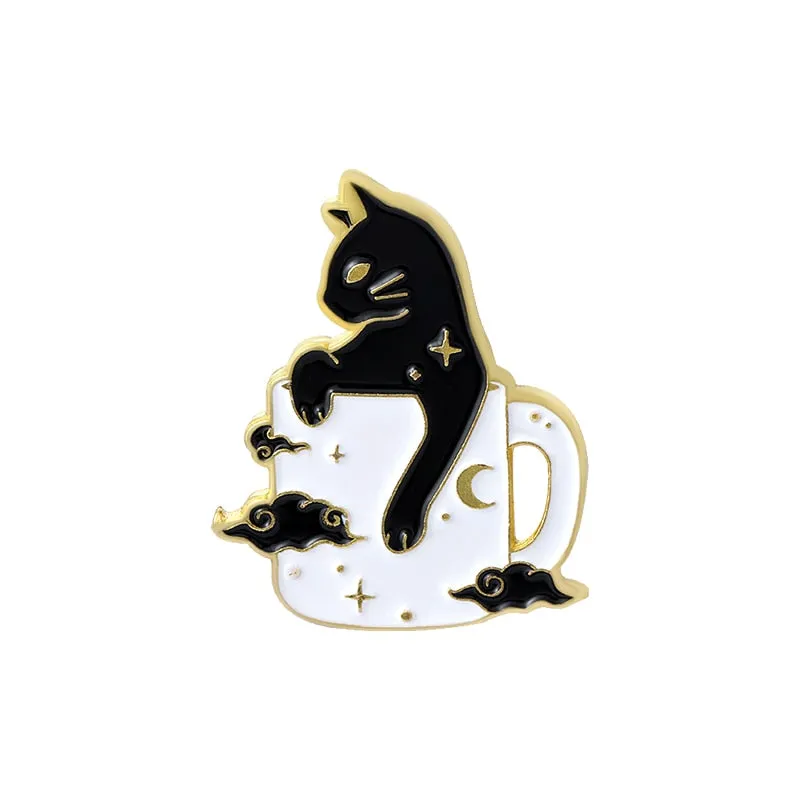 Halloween Cats Enamel Pins