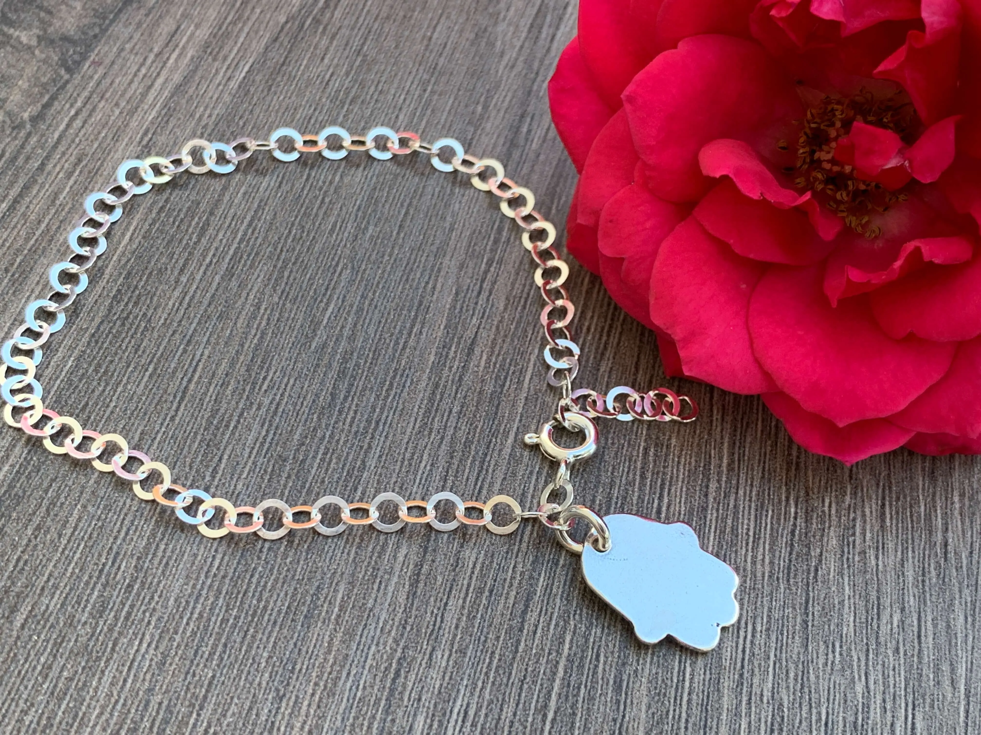Hamsa Sterling Silver Bracelet