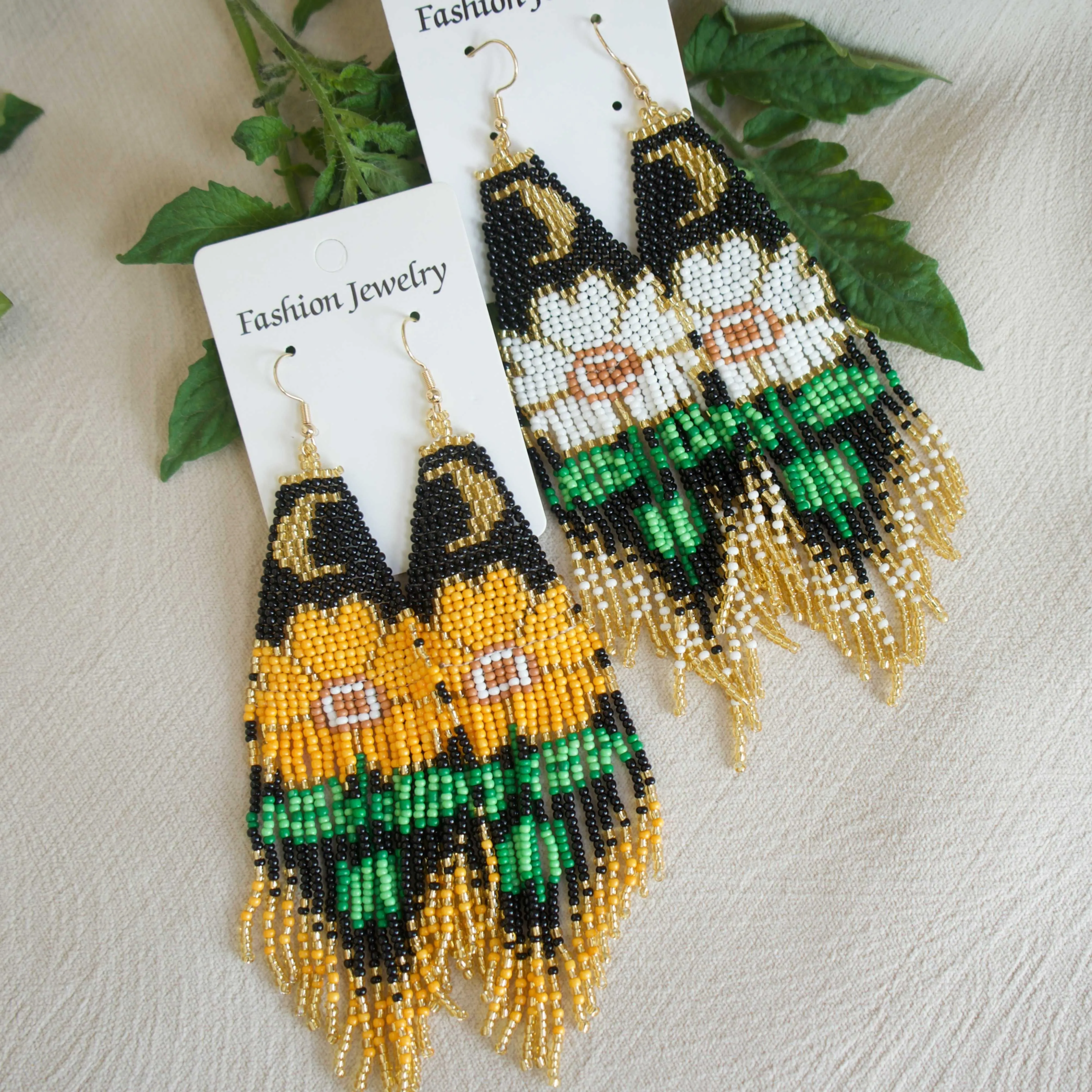 Handmade Boho Beaded Tassel Earrings - Vibrant Style for Everyday Wear