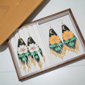 Handmade Boho Beaded Tassel Earrings - Vibrant Style for Everyday Wear