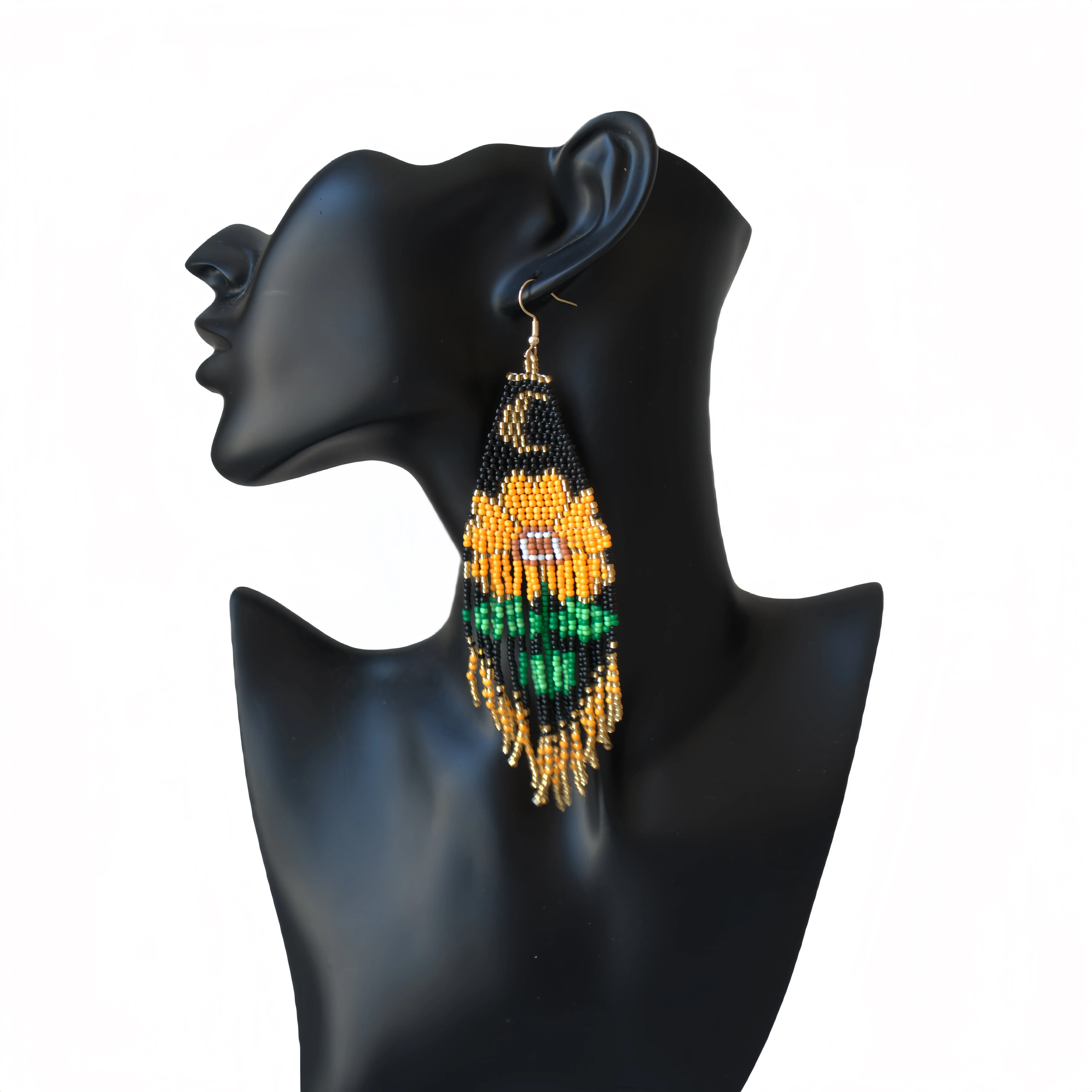 Handmade Boho Beaded Tassel Earrings - Vibrant Style for Everyday Wear