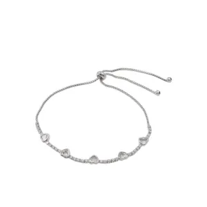 HEARTLINK BRACELETS - SILVER/CLEAR MULTI