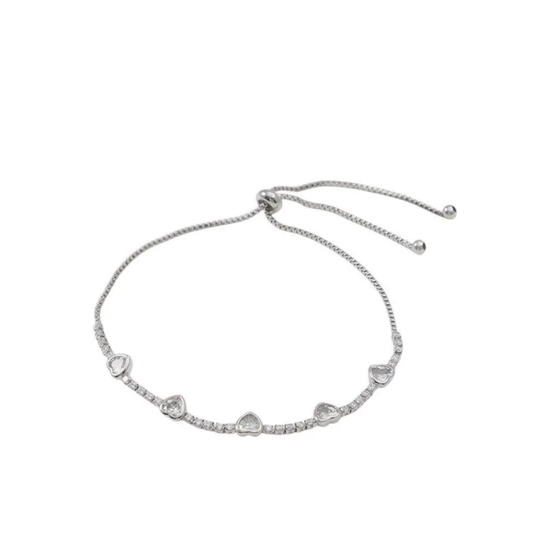 HEARTLINK BRACELETS - SILVER/CLEAR MULTI